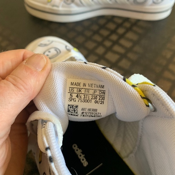 Adidas Neo Bravada Smiley mid sneakers shoes size 5 - Picture 7 of 8